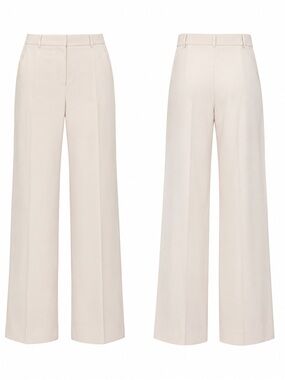 MaxMara Studio 100% Virgin Wool Dress Pants US 10 IT 44 Unfinished Hem